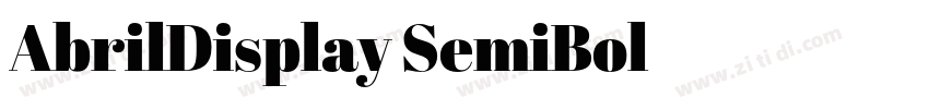 AbrilDisplay SemiBol字体转换